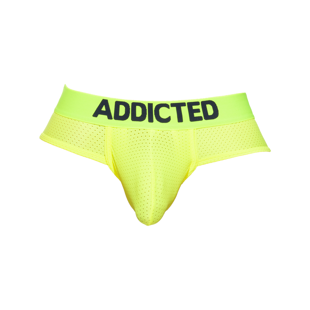 ADDICTED Ring Up Neon Mesh Brief Yellow