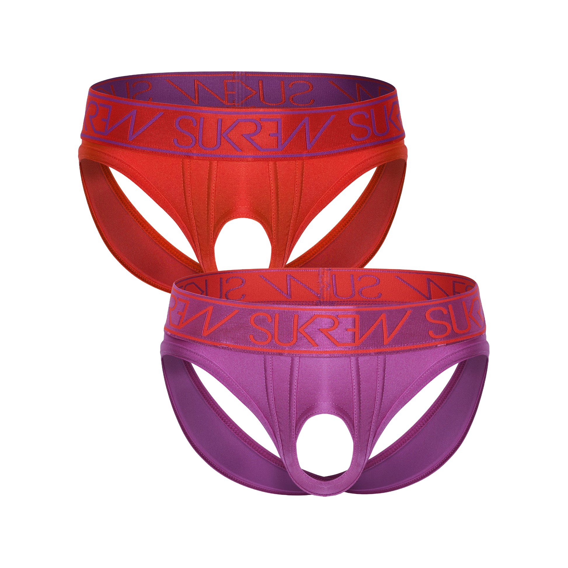 SUKREW U-Style V-Brief Multipack 1x Vermilion + 1x Eminence