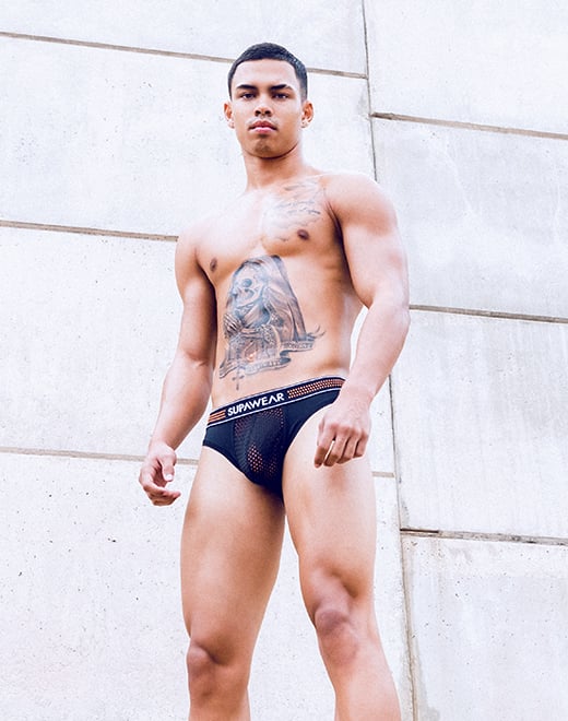 SUPAWEAR Mesh Brief Neon Orange