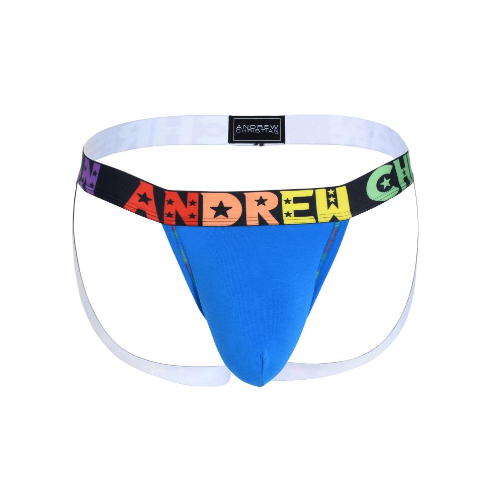 Andrew Christian Almost Naked Pride Cotton Jock Blå